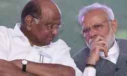 PM Modi shares stage with NCP chief Sharad Pawar at Tilak award ceremony in Pune PM Modi shares stage with NCP chief Sharad Pawar at Tilak award ceremony in Pune