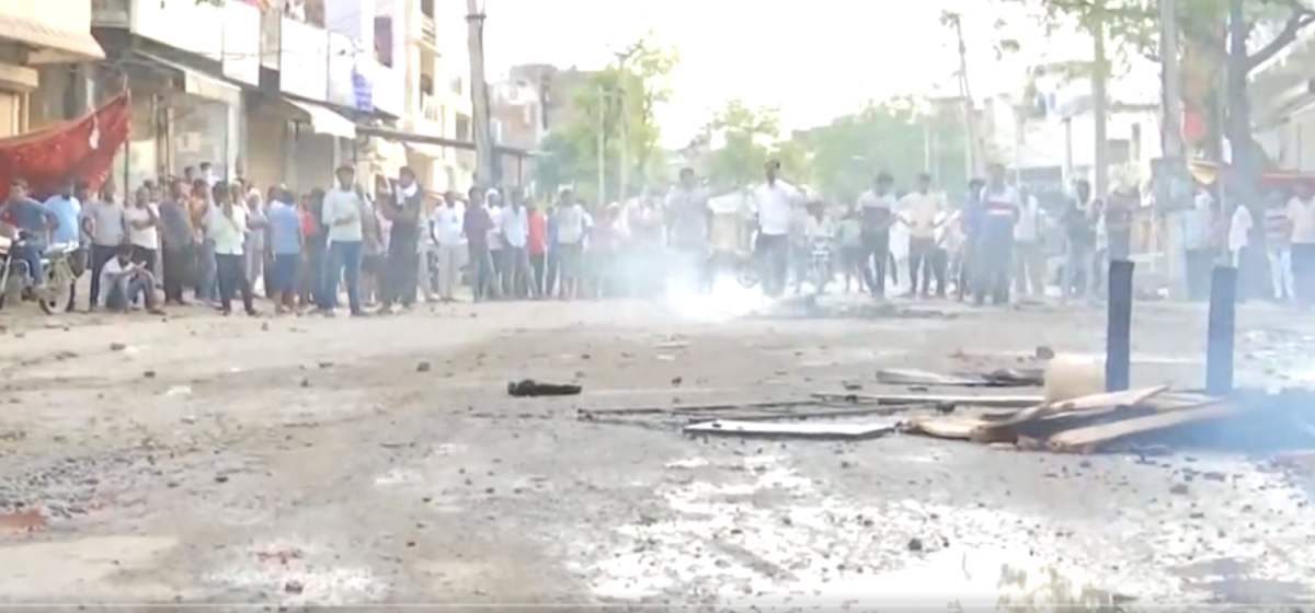 VHP, Bajrang Dal activists hold protest in Delhi amid Haryana clashes VHP, Bajrang Dal activists hold protest in Delhi amid Haryana clashes