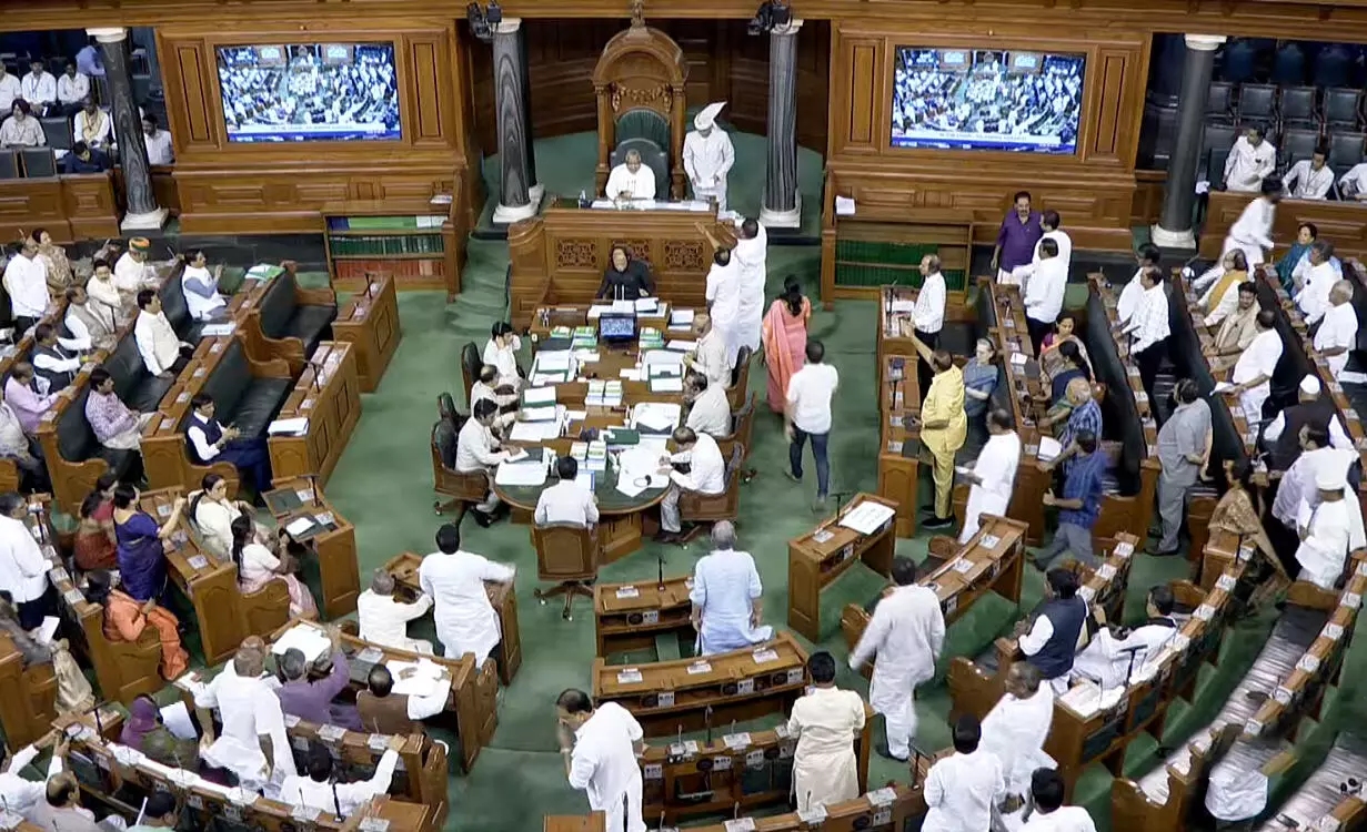 Manipur horror: Lok Sabha adjourned till 2 pm amid opposition protests Manipur horror: Lok Sabha adjourned till 2 pm amid opposition protests