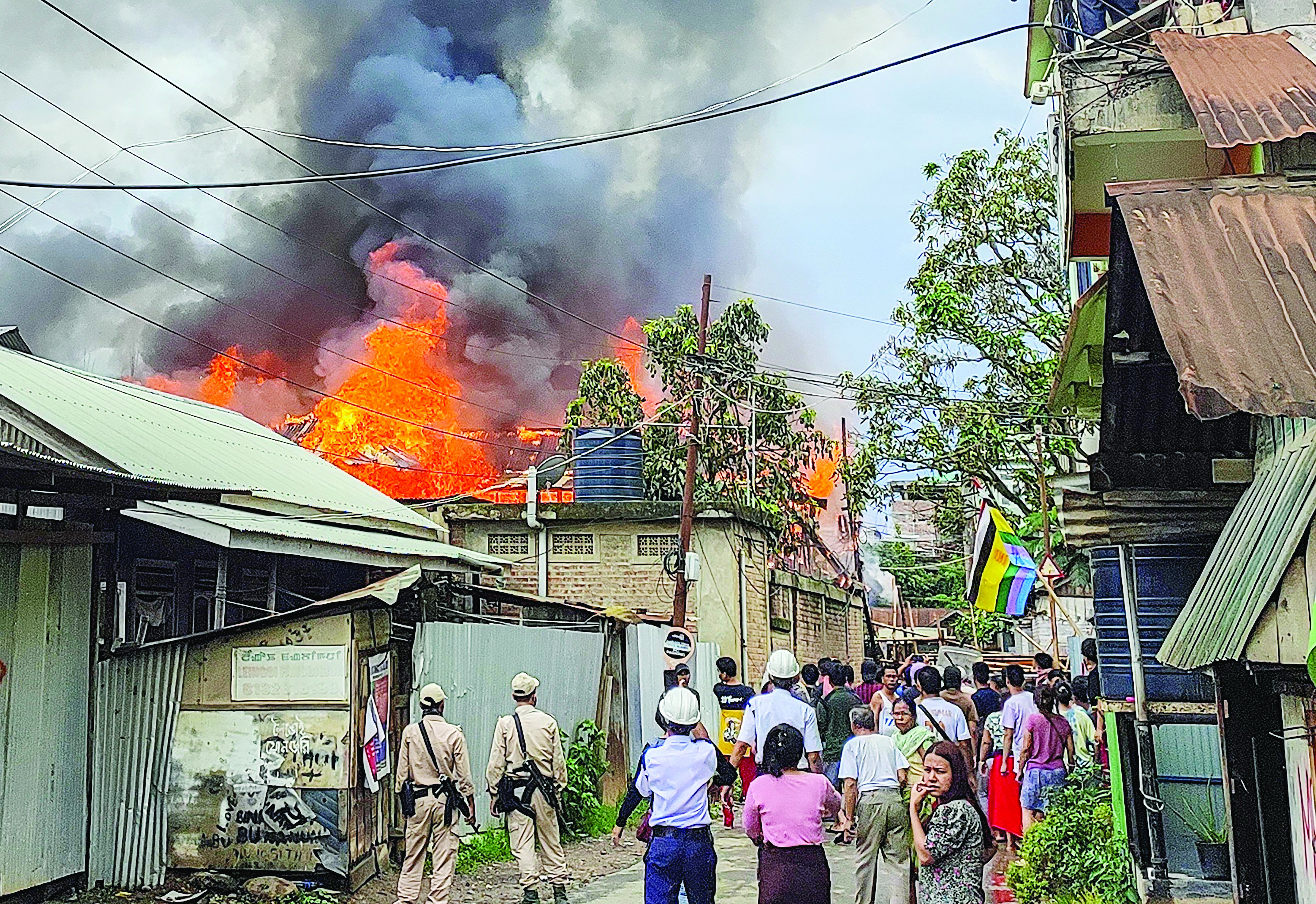 Two houses torched, curfew relaxation period extended Two houses torched, curfew relaxation period extended