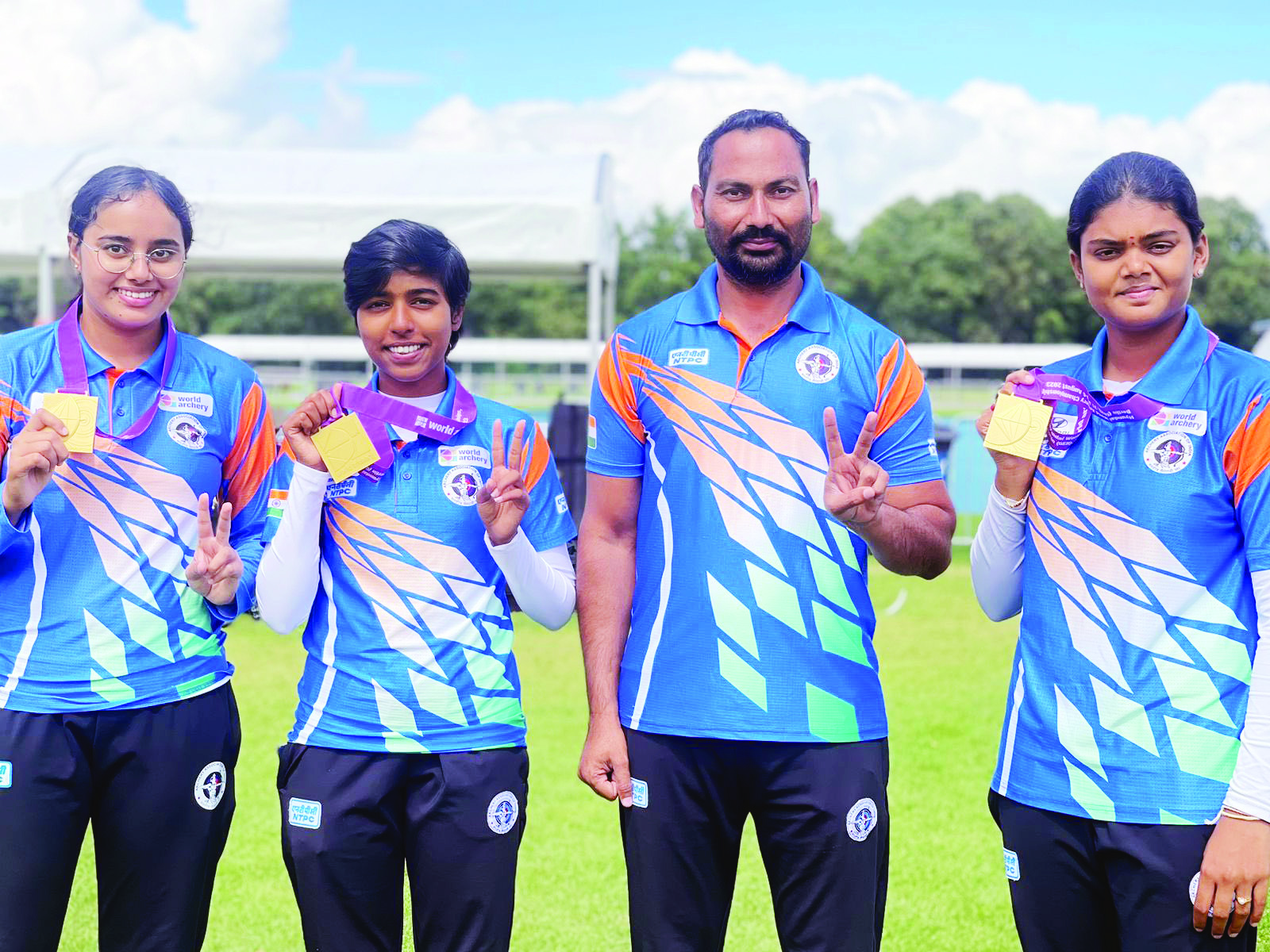 Indian women’s compound team wins historic gold in World Archery C’ships