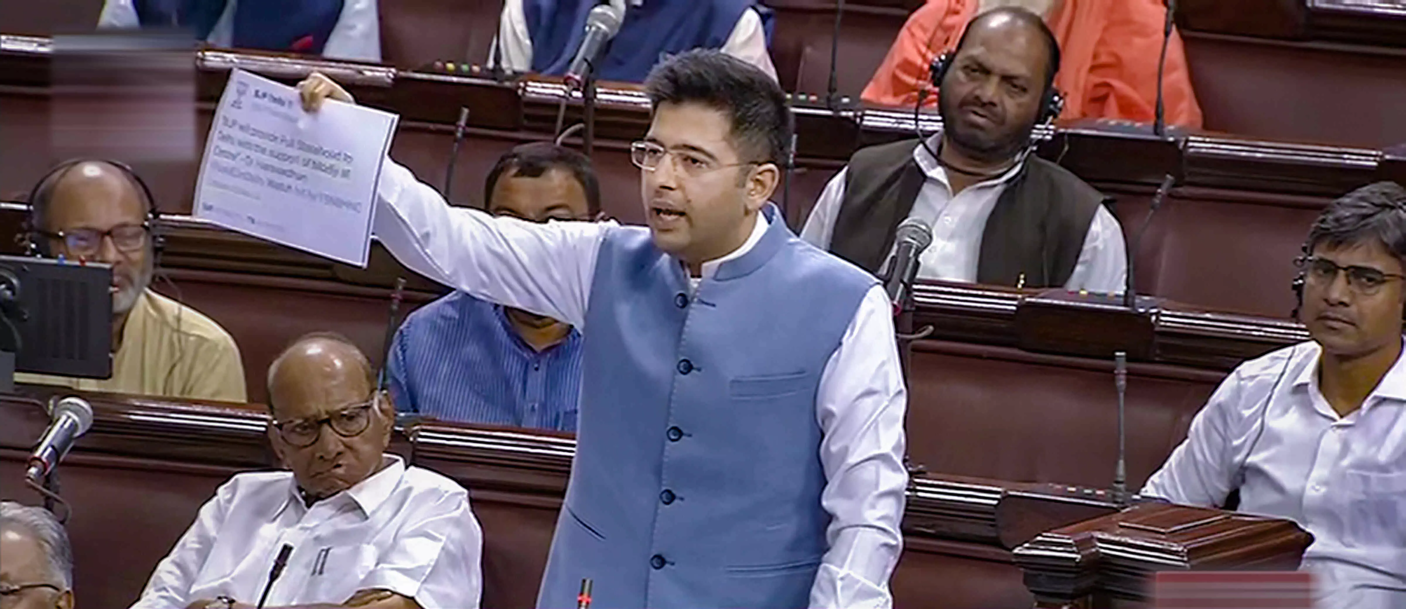 Delhi services bill a political fraud, constitutional sin aimed at taking away powers of elected govt: Raghav Chadha