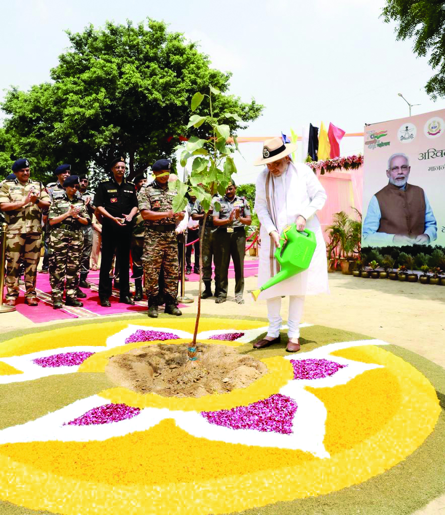 CAPFs’ plantation drive clocks 4-crore mark as Home Min Amit Shah plants sapling in Gr Noida
