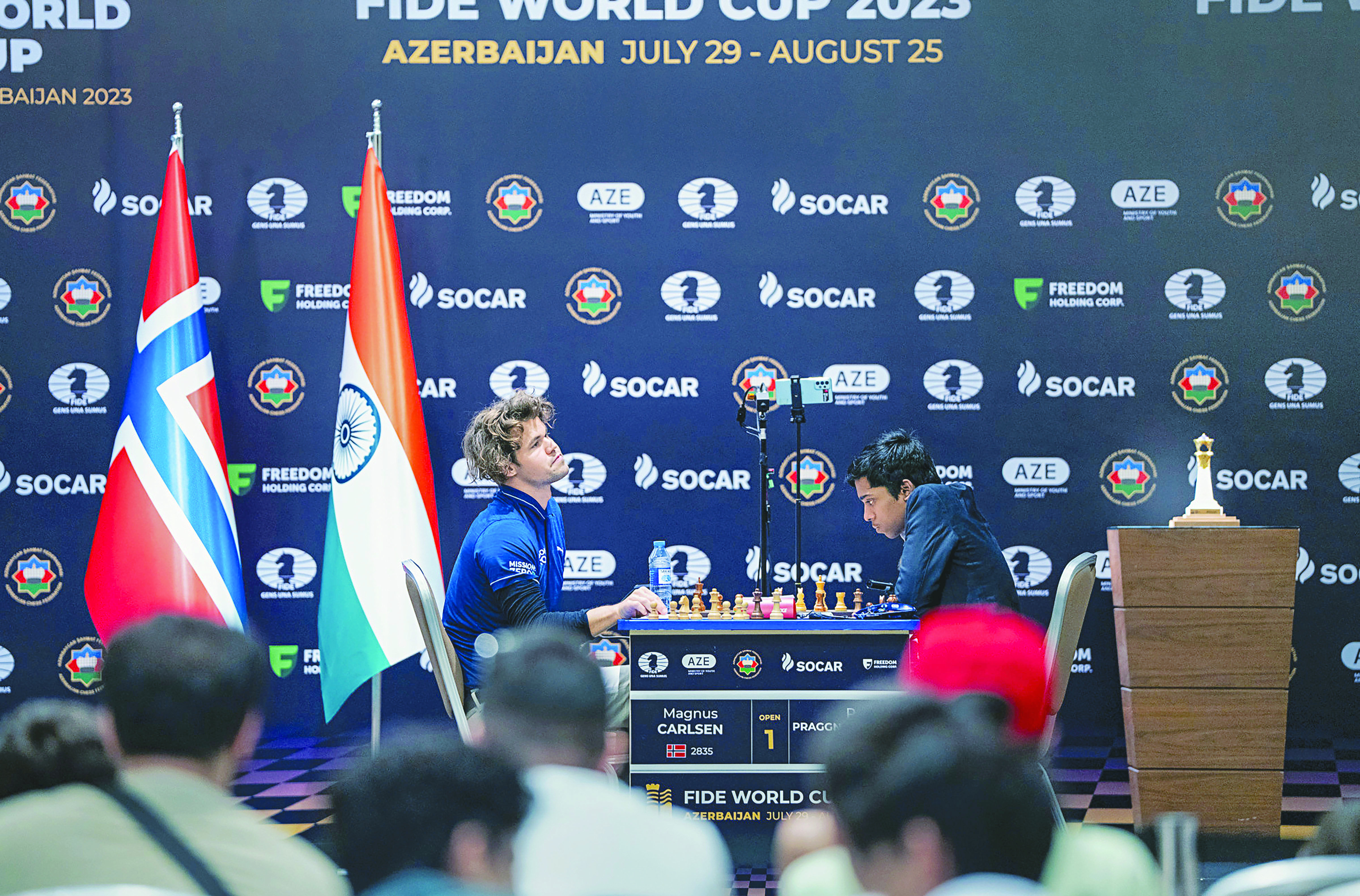 World Cup final: Second game between Praggnanandhaa, Carlsen ends in draw