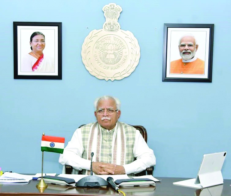 CM Khattar interacts with beneficiaries of ‘Pradhan Mantri SVAMITVA Yojana’