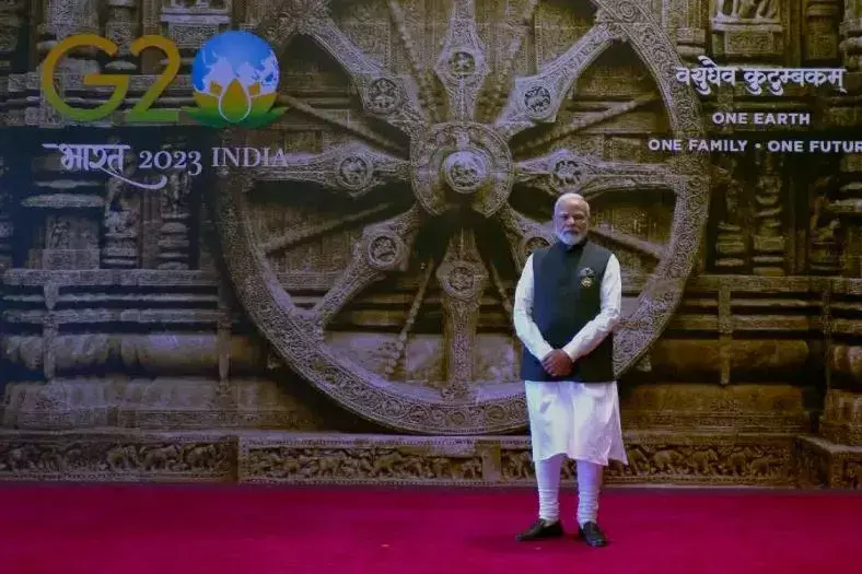 G20 Summit: Konark Wheel replica serves as backdrop of PM Modis welcome handshake with world leaders