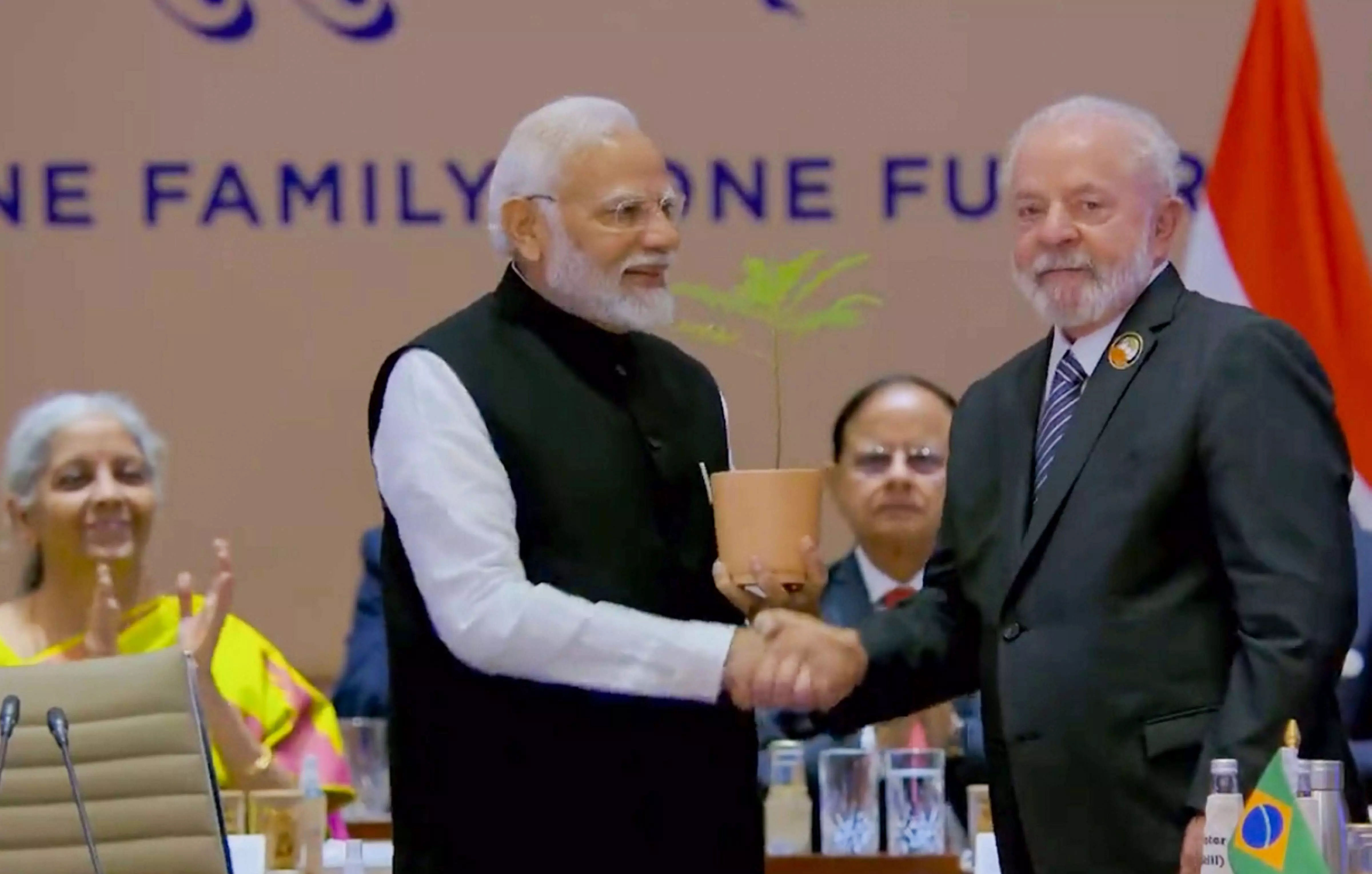 PM Modi hands over G20 ceremonial gavel to Brazilian president