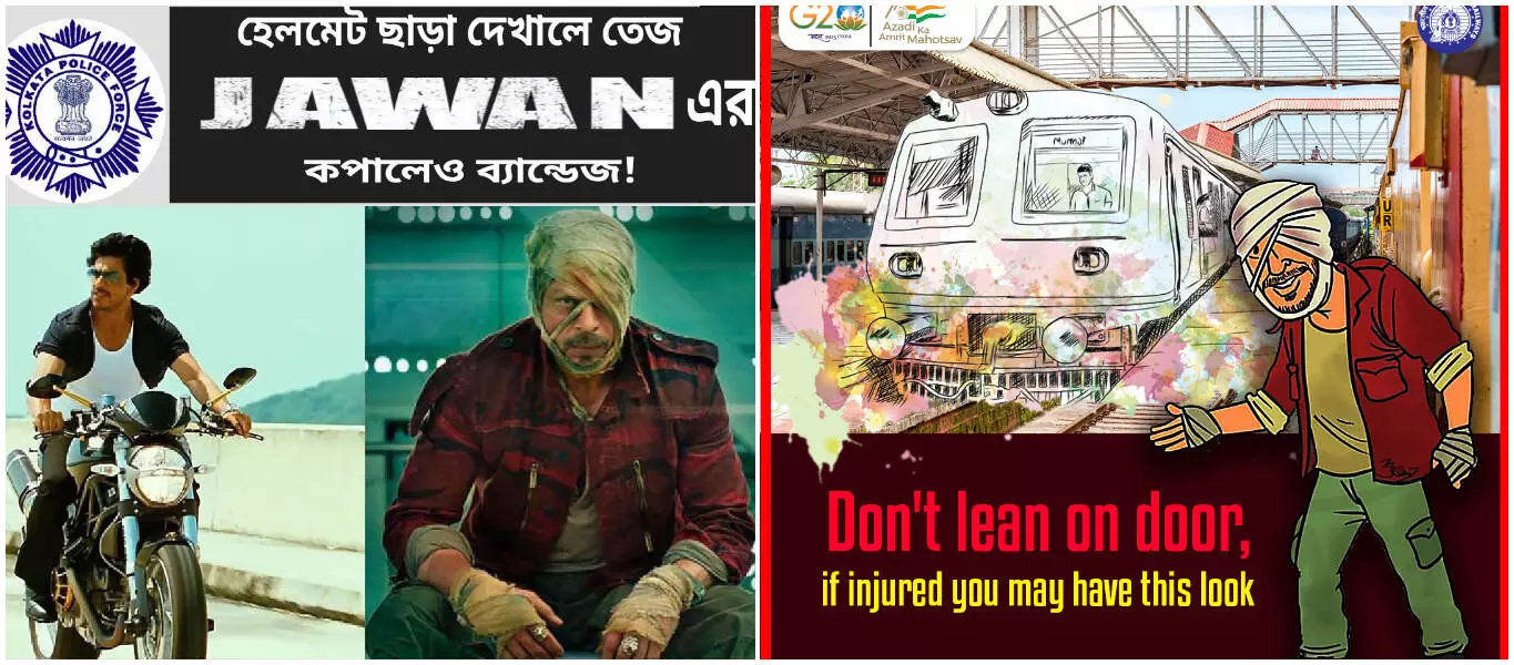 Kolkata Police uses SRK’s ‘Jawan’   to raise awareness on road safety