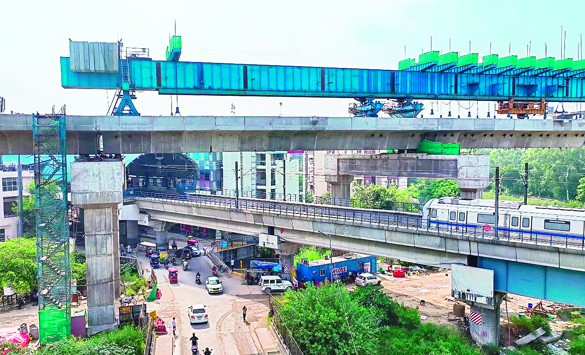 ‘Viaduct of RRTS corridor crossing over Metro Blue Line constructed’