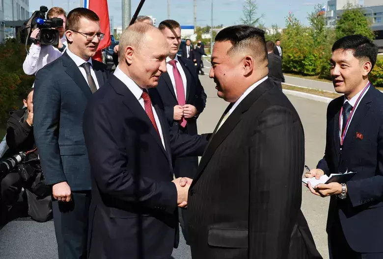 Kim Jong Un stops to see a fighter jet factory as Russia and North Korea are warned off arms deals Kim Jong Un stops to see a fighter jet factory as Russia and North Korea are warned off arms deals