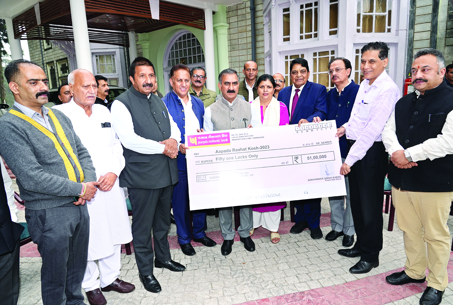 CM Sukhu donates all his savings to state disaster relief fund CM Sukhu donates all his savings to state disaster relief fund
