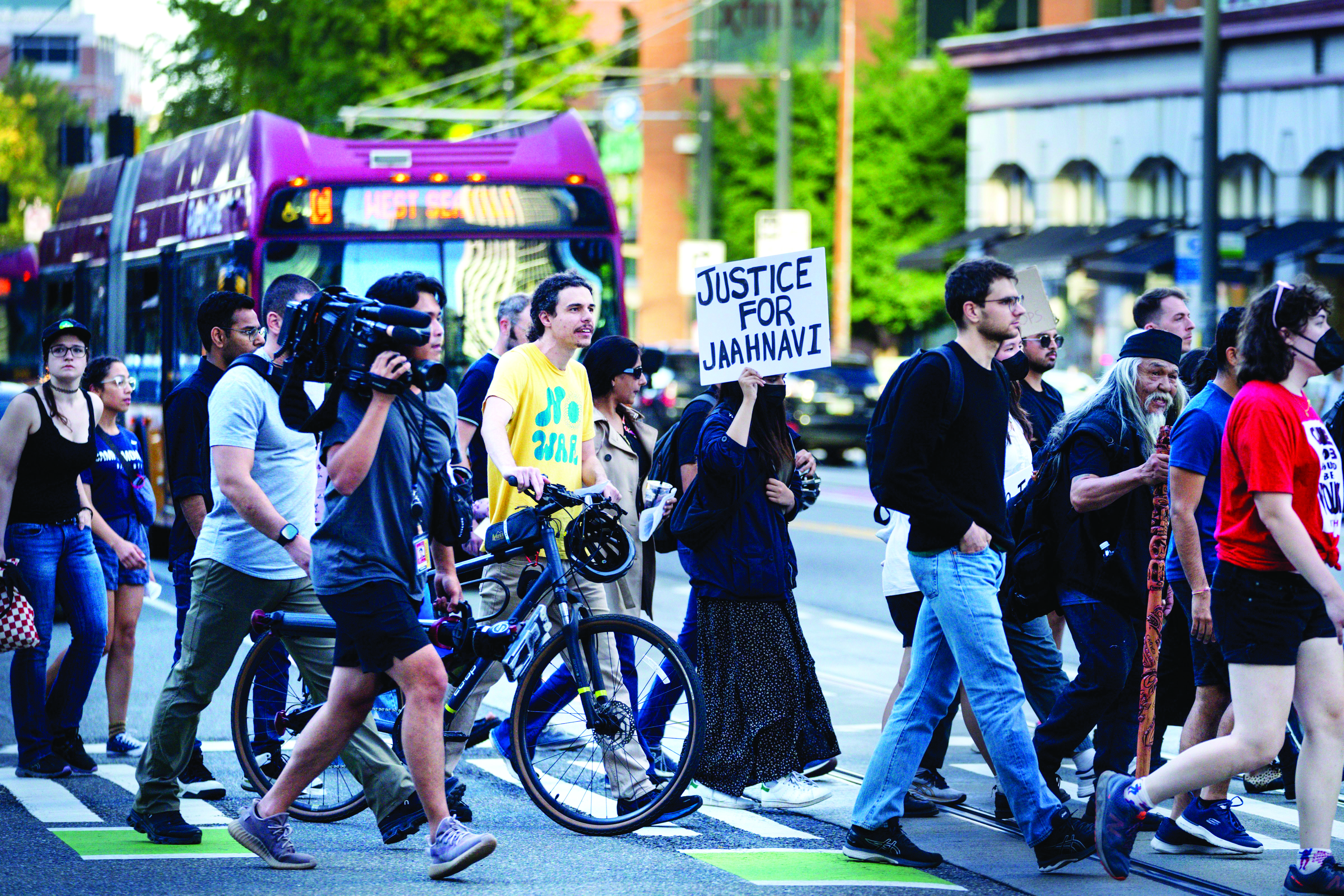 South Asian community members demand justice for Jaahnavi Kandula