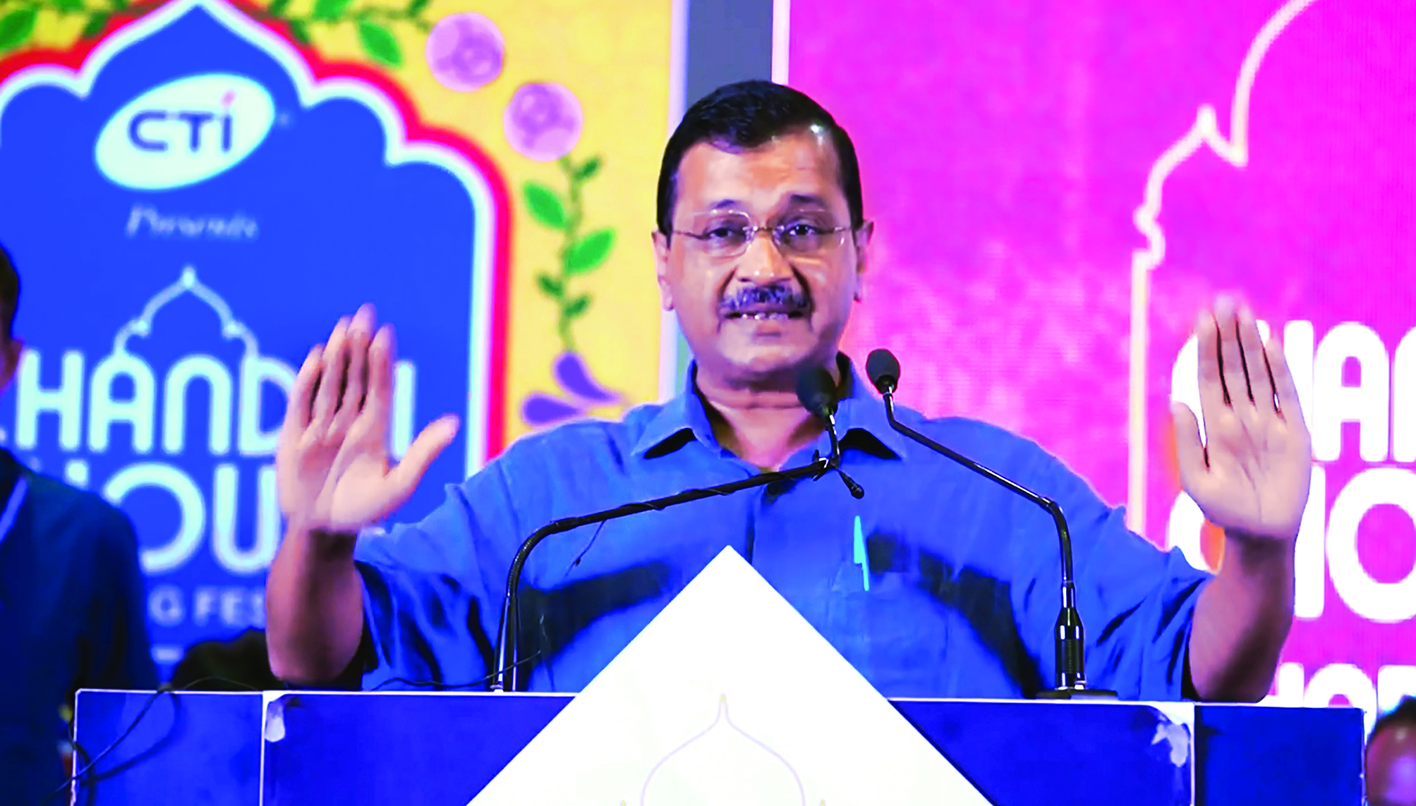 CM Arvind Kejriwal attends shopping festival at old city’s Chandni Chowk