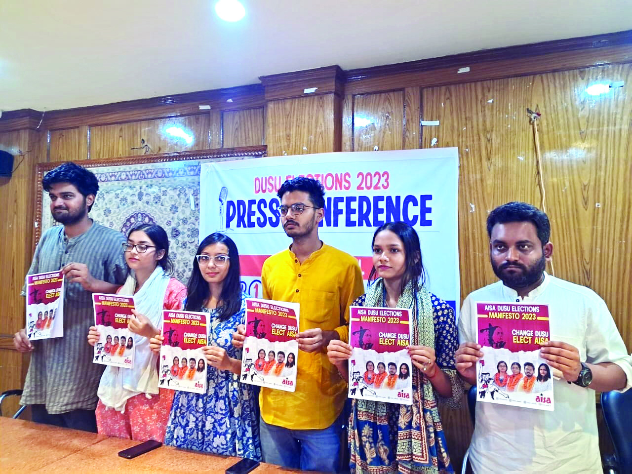 DUSU polls: AISA launches manifesto