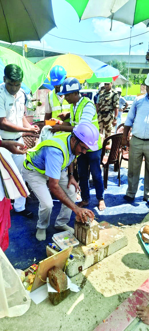 Top slab casting of Airport Metro Station completed