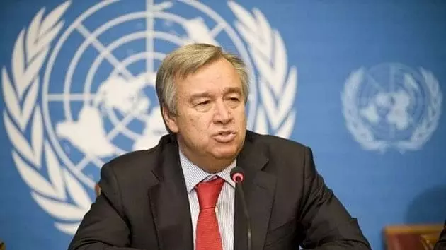 UN chief says people are looking to leaders for action and a way out of the current global mess