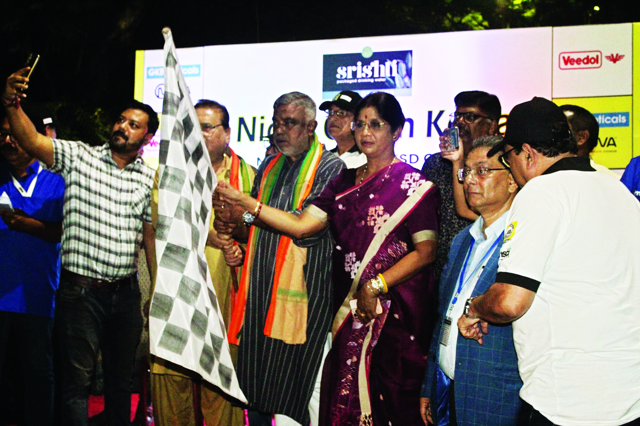 About 38 cars hit the streets of Kolkata for a night rally About 38 cars hit the streets of Kolkata for a night rally