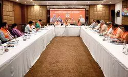 BJP top brass meets at Naddas residence to discuss plans for Rajasthan, Chhattisgarh polls BJP top brass meets at Naddas residence to discuss plans for Rajasthan, Chhattisgarh polls