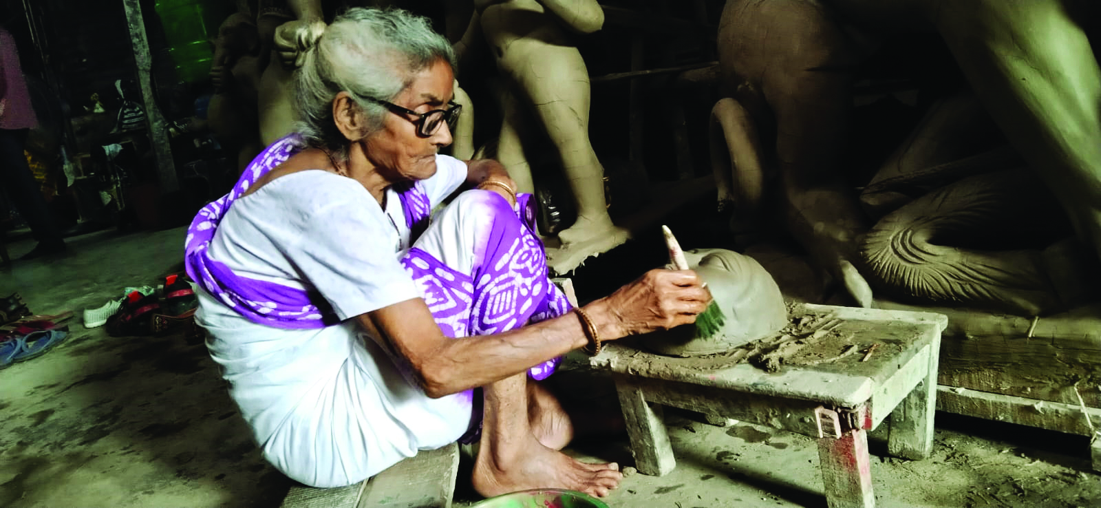 Crafting Durga idols even at an age of over 100,   Cooch Behar woman an inspiration for Gen Alpha