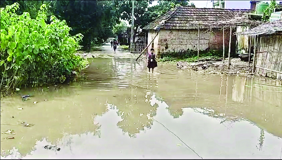 TMC Panchayat Samiti Sabhapati builds drain using own funds