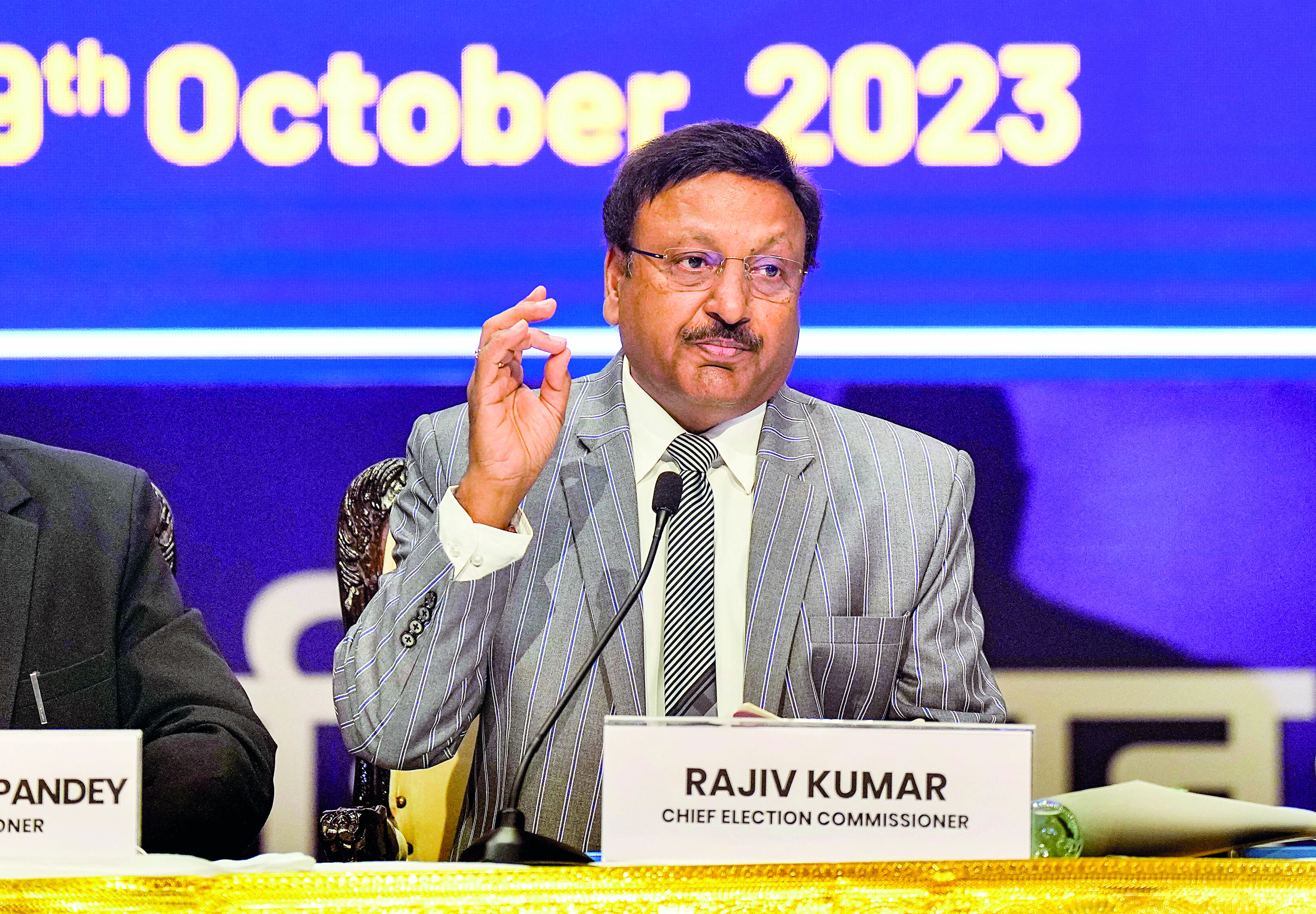 EC announces poll schedule for 5 states, voting begins on Nov 7 EC announces poll schedule for 5 states, voting begins on Nov 7