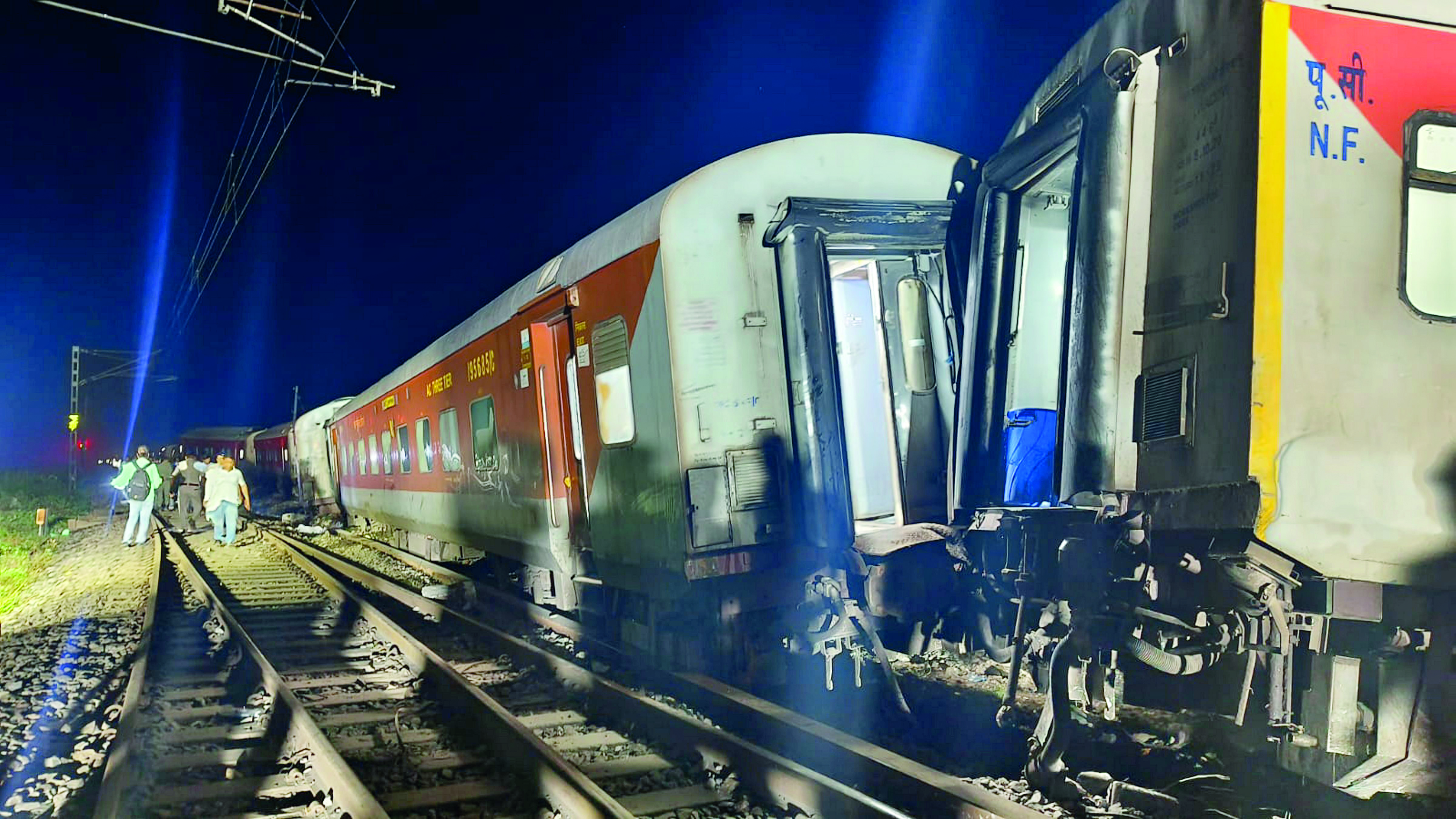 Six coaches of North East Express derail in Bihar; one dead, rescue ops underway Six coaches of North East Express derail in Bihar; one dead, rescue ops underway