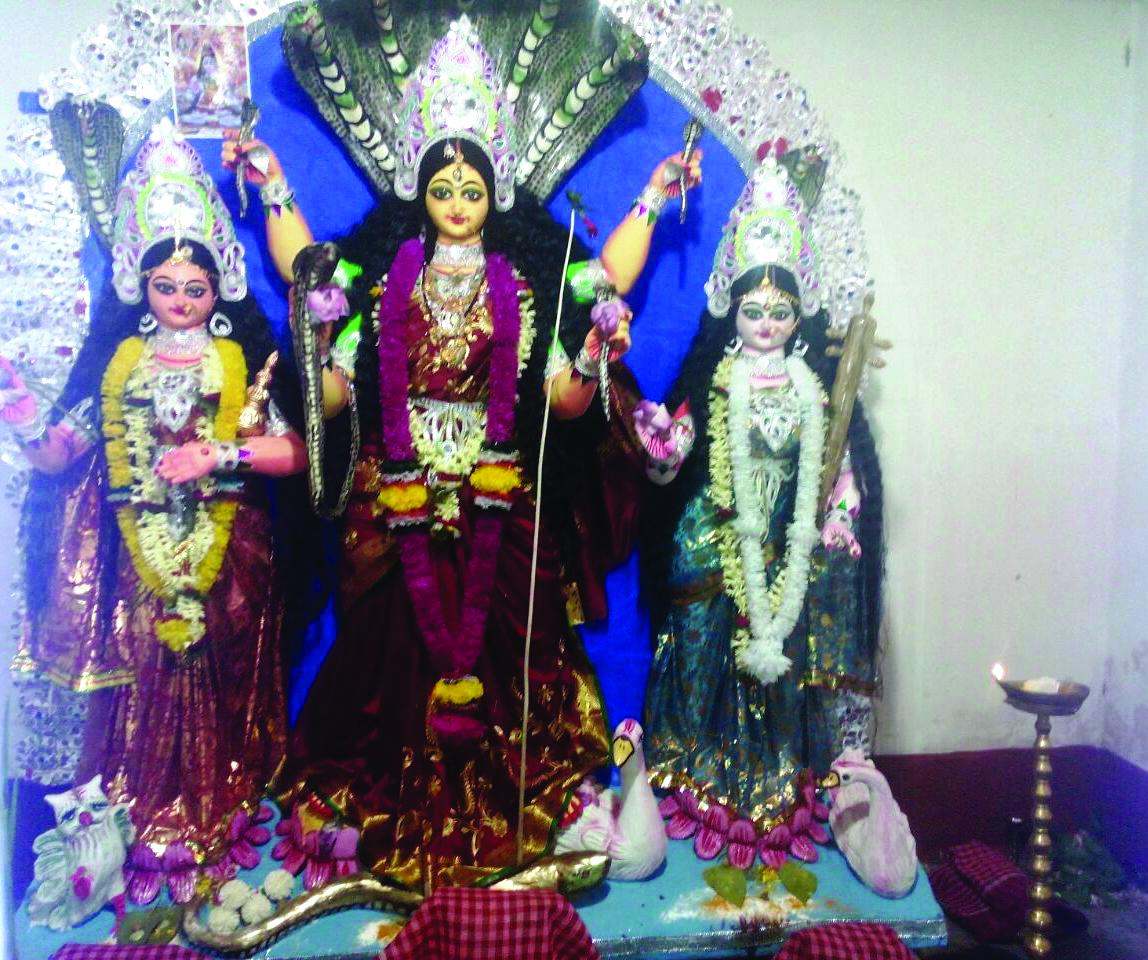 In Balurghat block’s Phulghara, Goddess Manasa is worshipped on Durga Puja
