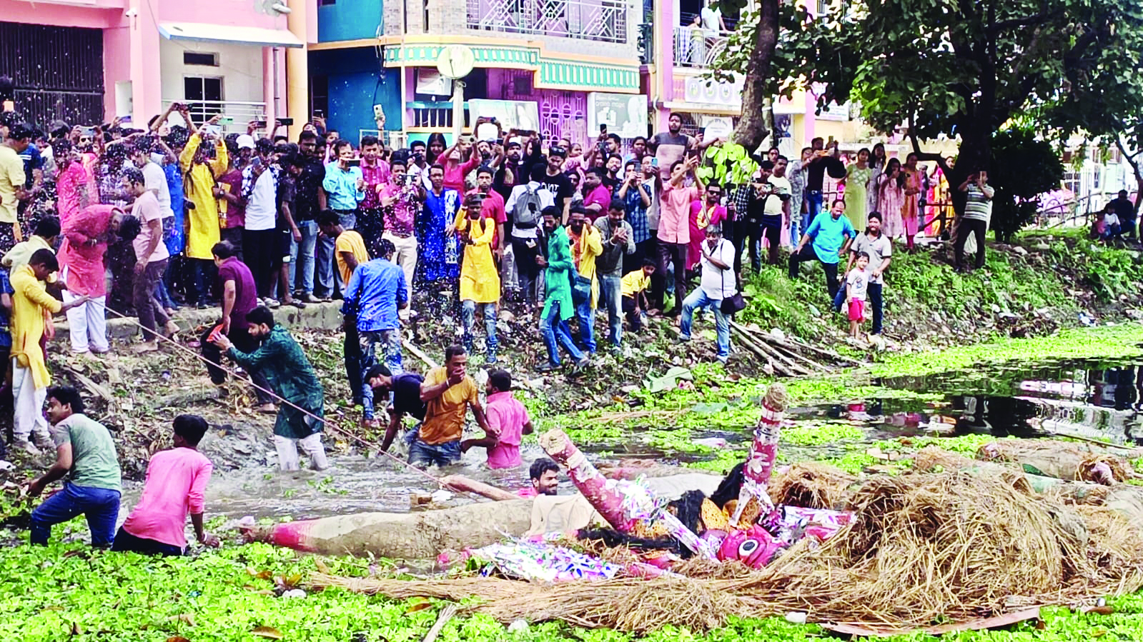 Durga idols immersed after immersion of Boro Devi in Cooch Behar