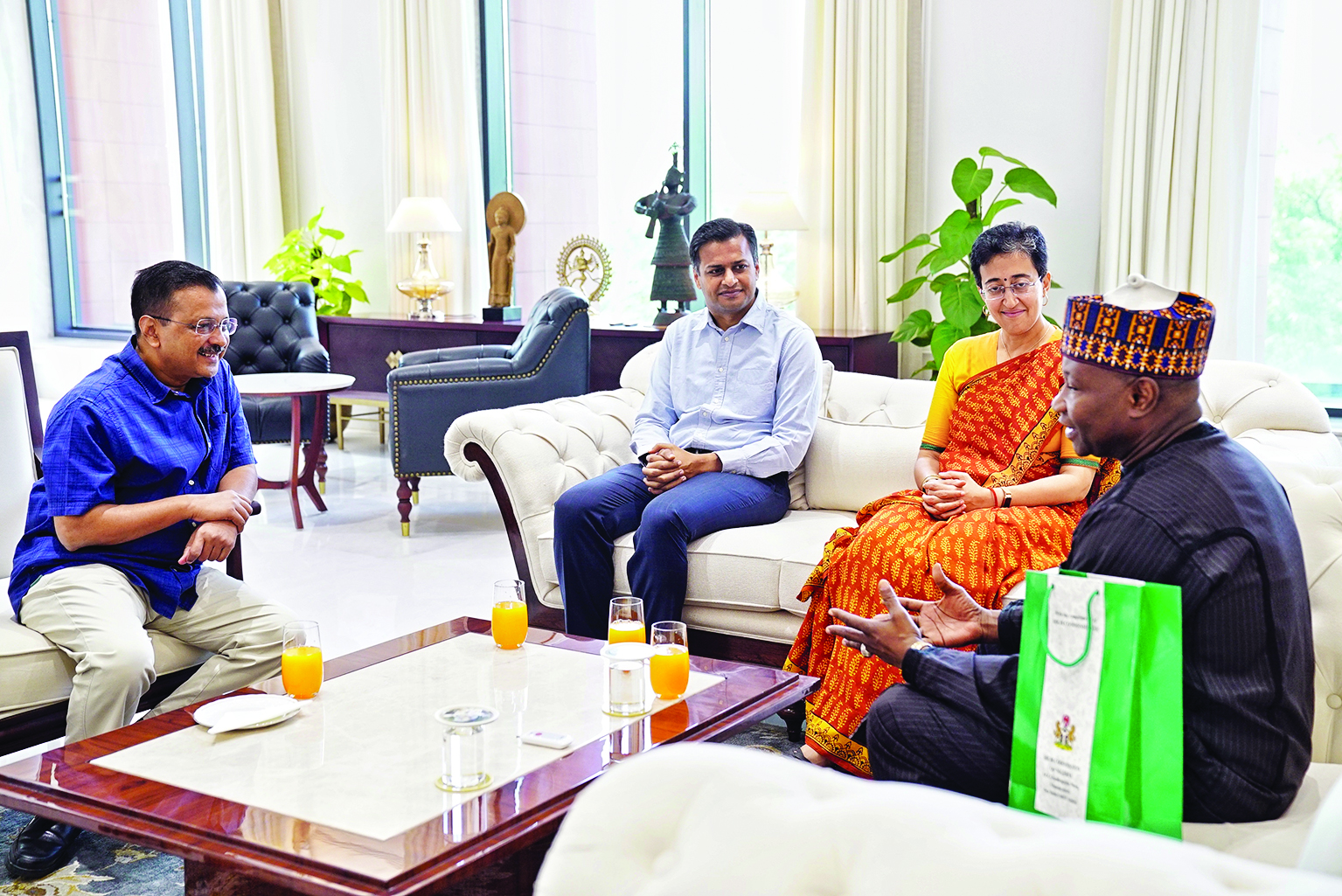CM Kejriwal meets Nigerian   High Commissioner to India