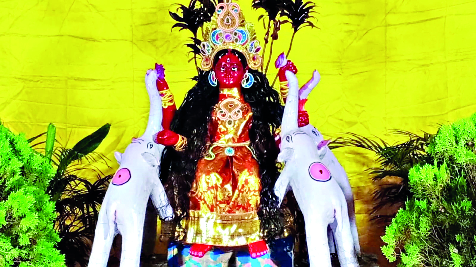 Elephant is Goddess Lakshmi’s vehicle at 400-yr-old Puja   of Cooch Behar Royal family