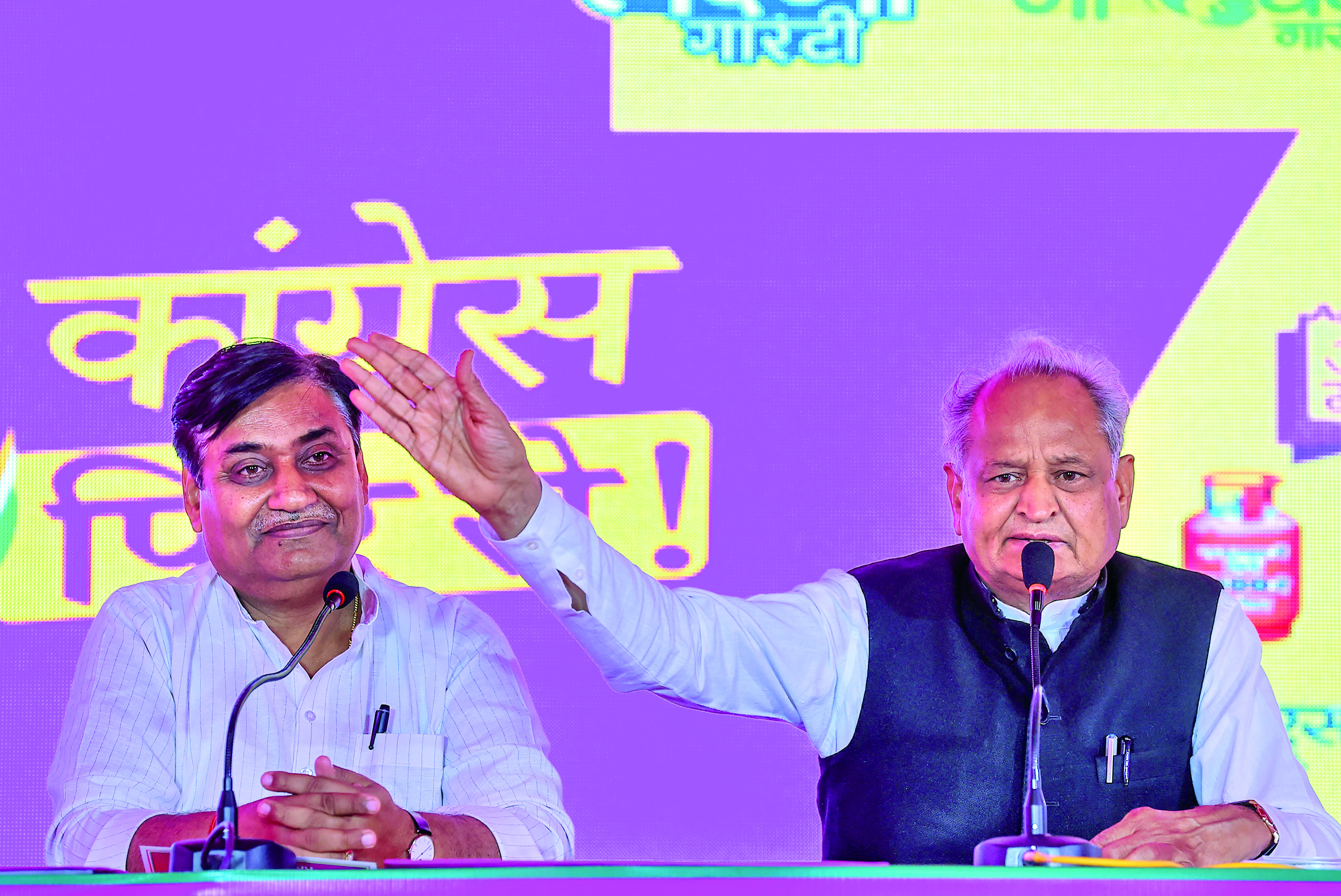 OPS, laptop for college students, English medium schools among Raj CM Gehlot’s five guarantees