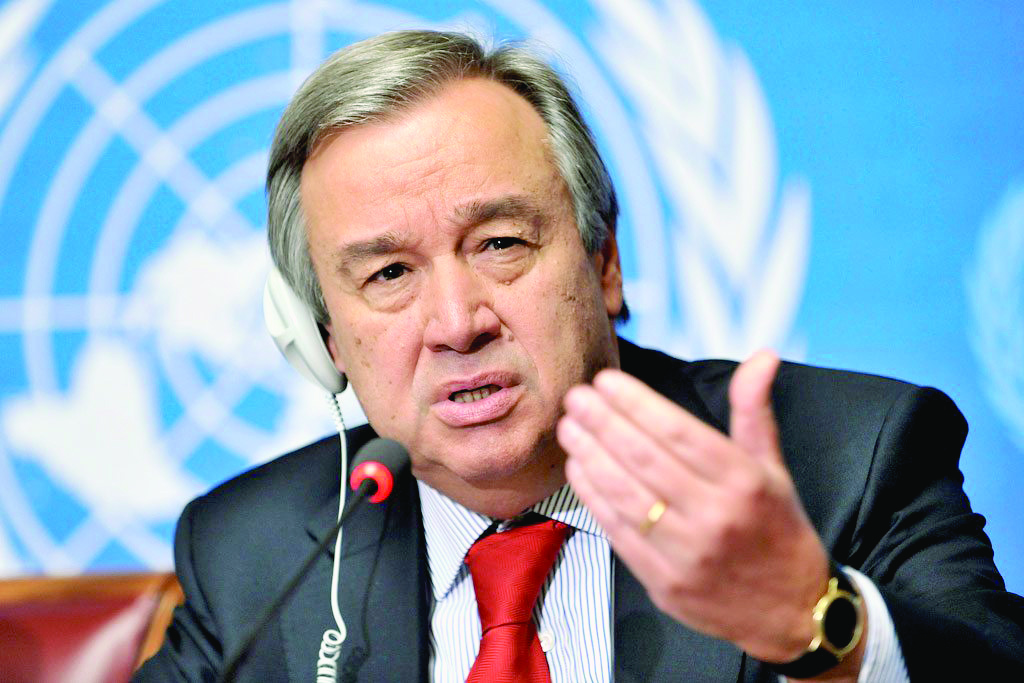 UN chief meets Nepal PM Prachanda