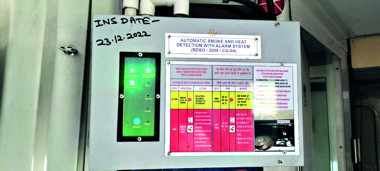 87% AC passenger coaches fitted with fire detection system, says Eastern Railway