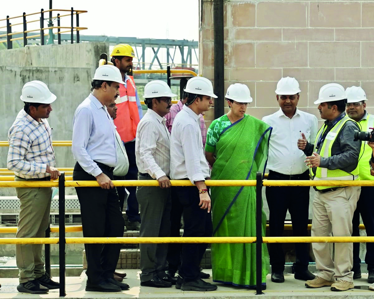 Atishi inspects Wazirabad WTP and Reservoir