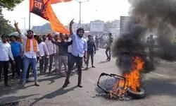 Maharashtra: State legislators across party lines stage protest in Mumbai to support Maratha quota demand