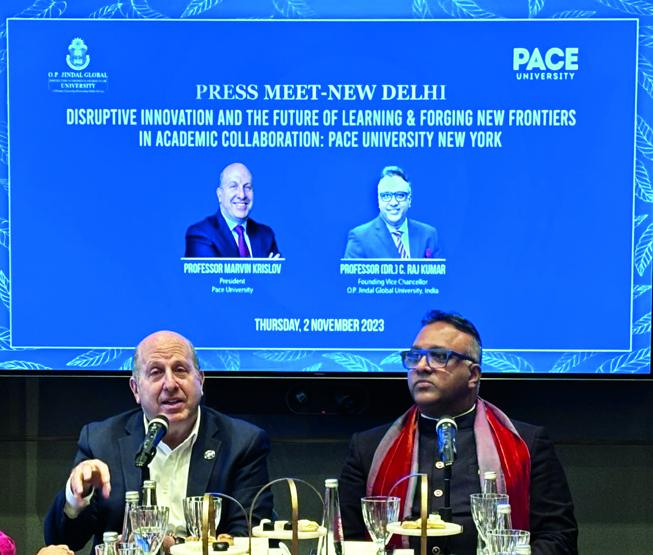 US’ Pace University delegation visits OP Jindal Global University