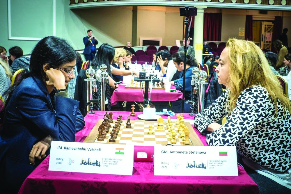 Chess: R Vaishali crushes Stefanova to take sole lead