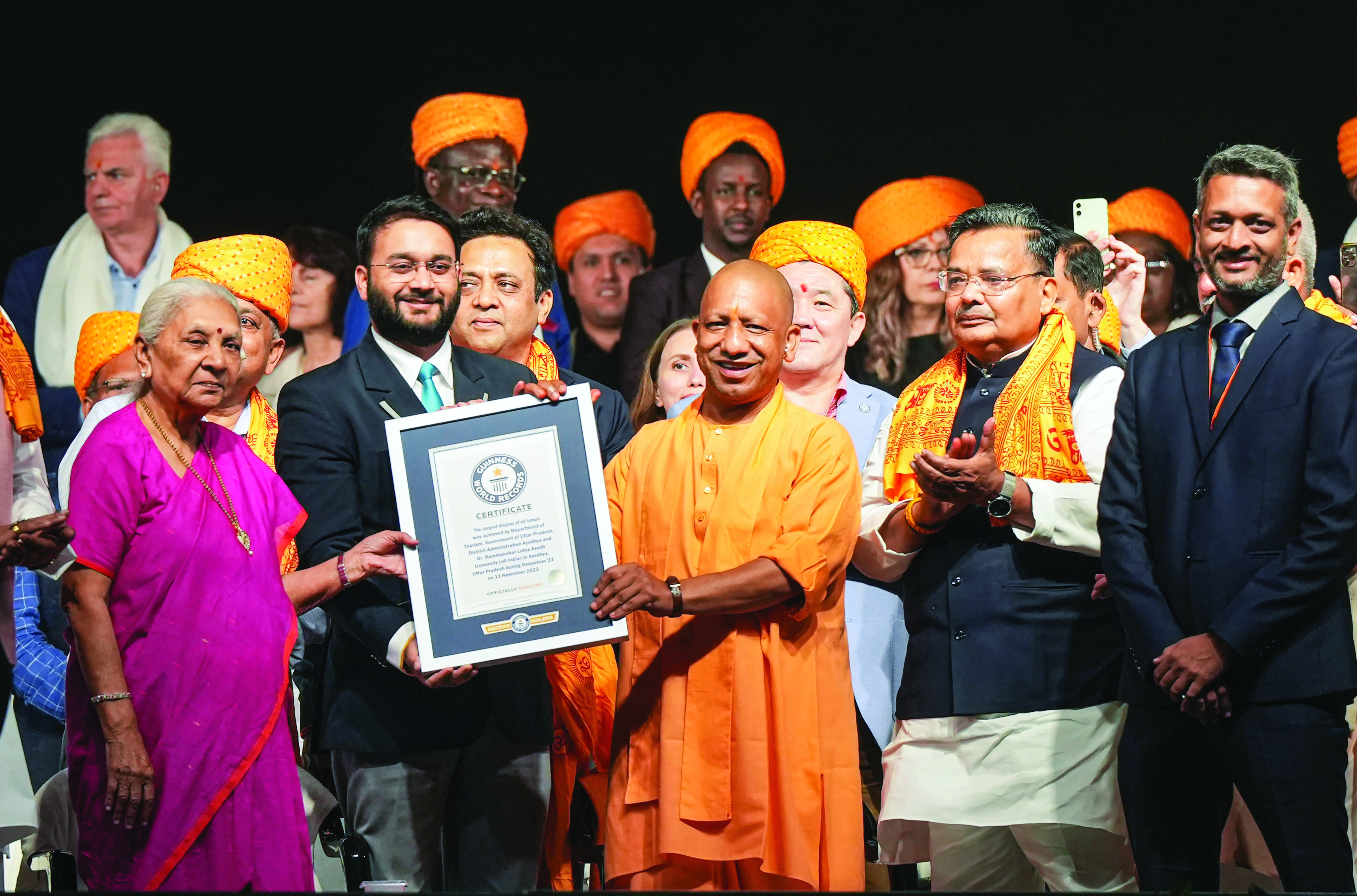 Guinness World Record set with  22.23L diyas lighting up Ayodhya