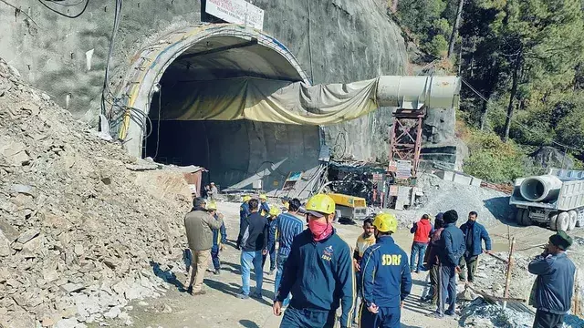 After Uttarkashi tunnel collapse rescuers establish communication with trapped workers, food, water being supplied After Uttarkashi tunnel collapse rescuers establish communication with trapped workers, food, water being supplied