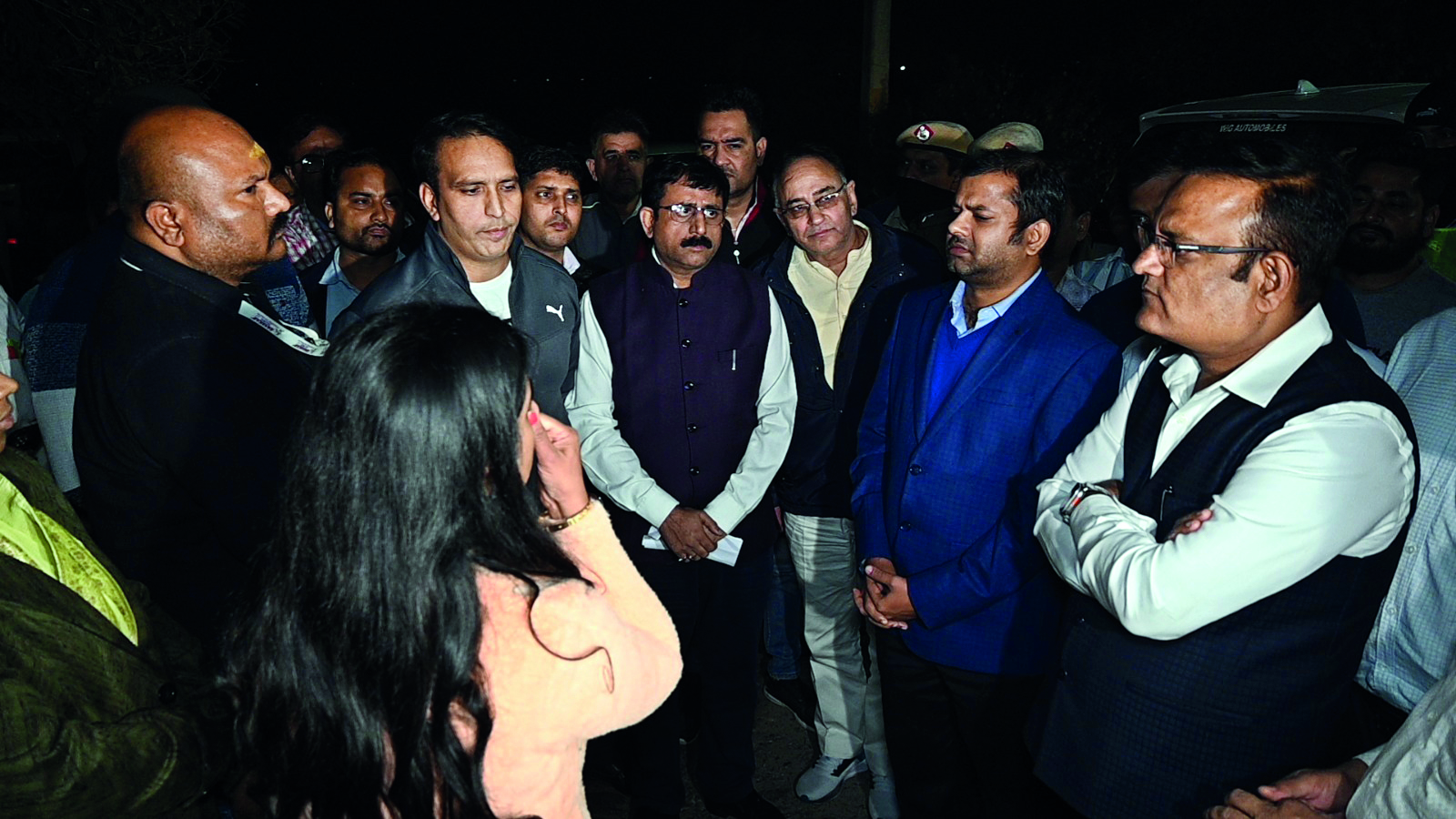 Minister Raaj Kumar Anand inspects vehicles entering city at Punjab Khor to Ladrawan Road