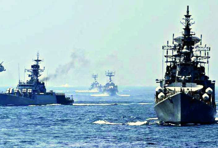 Indian Navy watching movement of Chinese warships in exercise with Pak Indian Navy watching movement of Chinese warships in exercise with Pak
