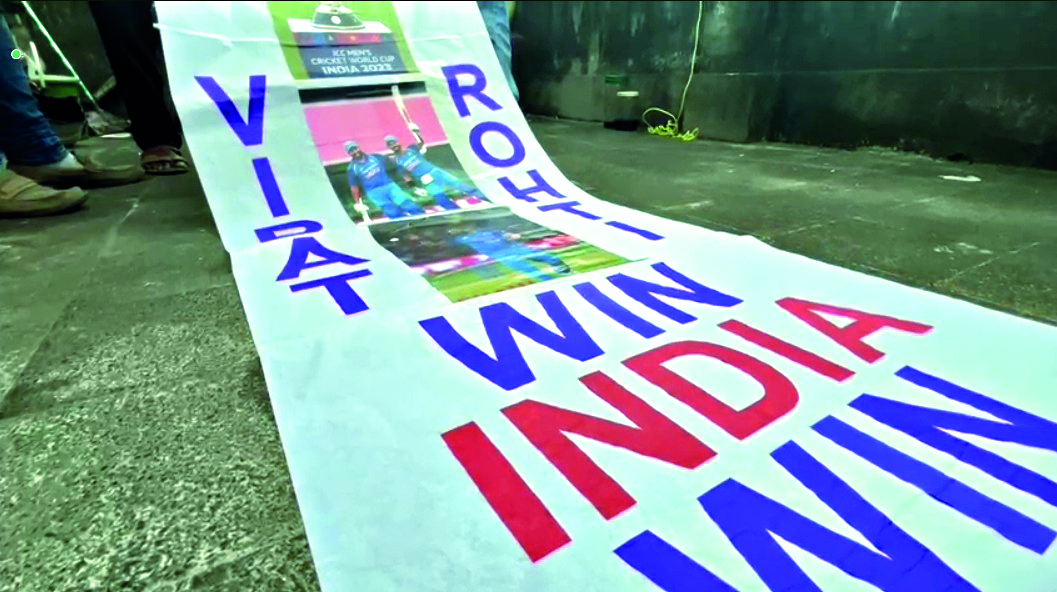 Kolkata man makes sky lantern to wish India luck ahead of WC final Kolkata man makes sky lantern to wish India luck ahead of WC final