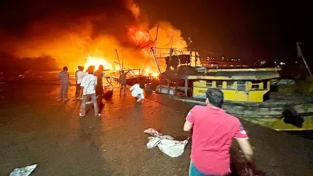 Visakhapatnam: 35 boats destroyed in fire at jetty area