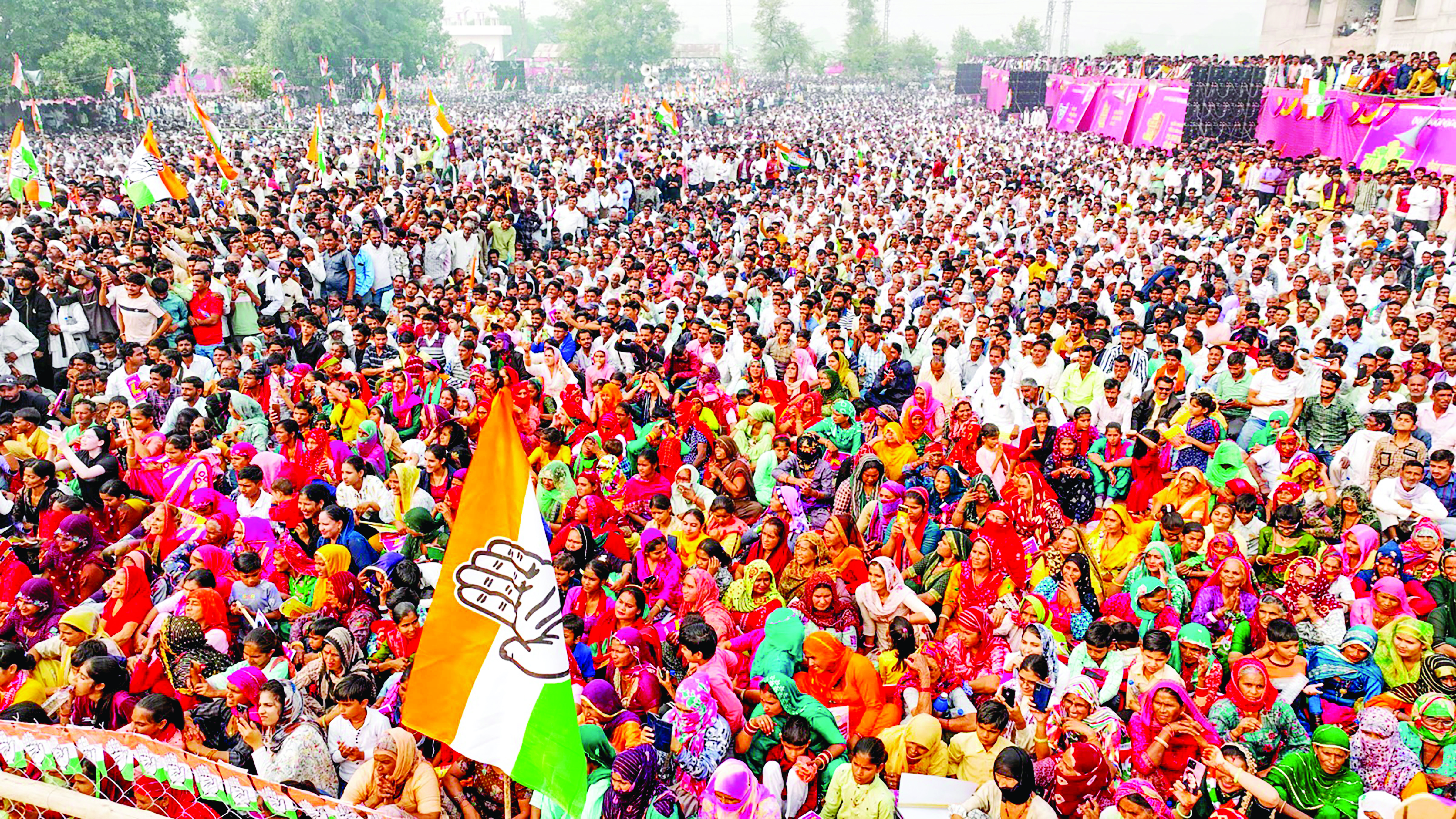 Battle between Cong’s guarantees vs BJP’s Hindutva in Rajasthan polls