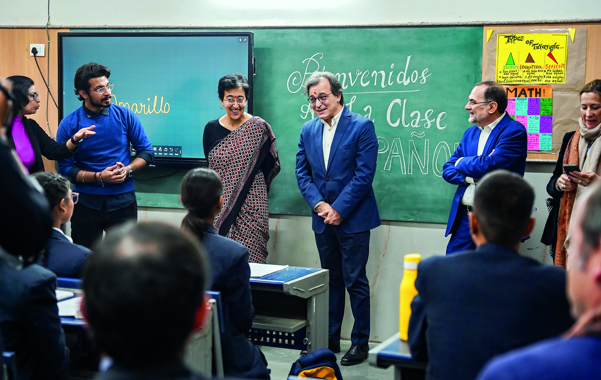 Spain ambassador visits Delhi government’s ASoSE school
