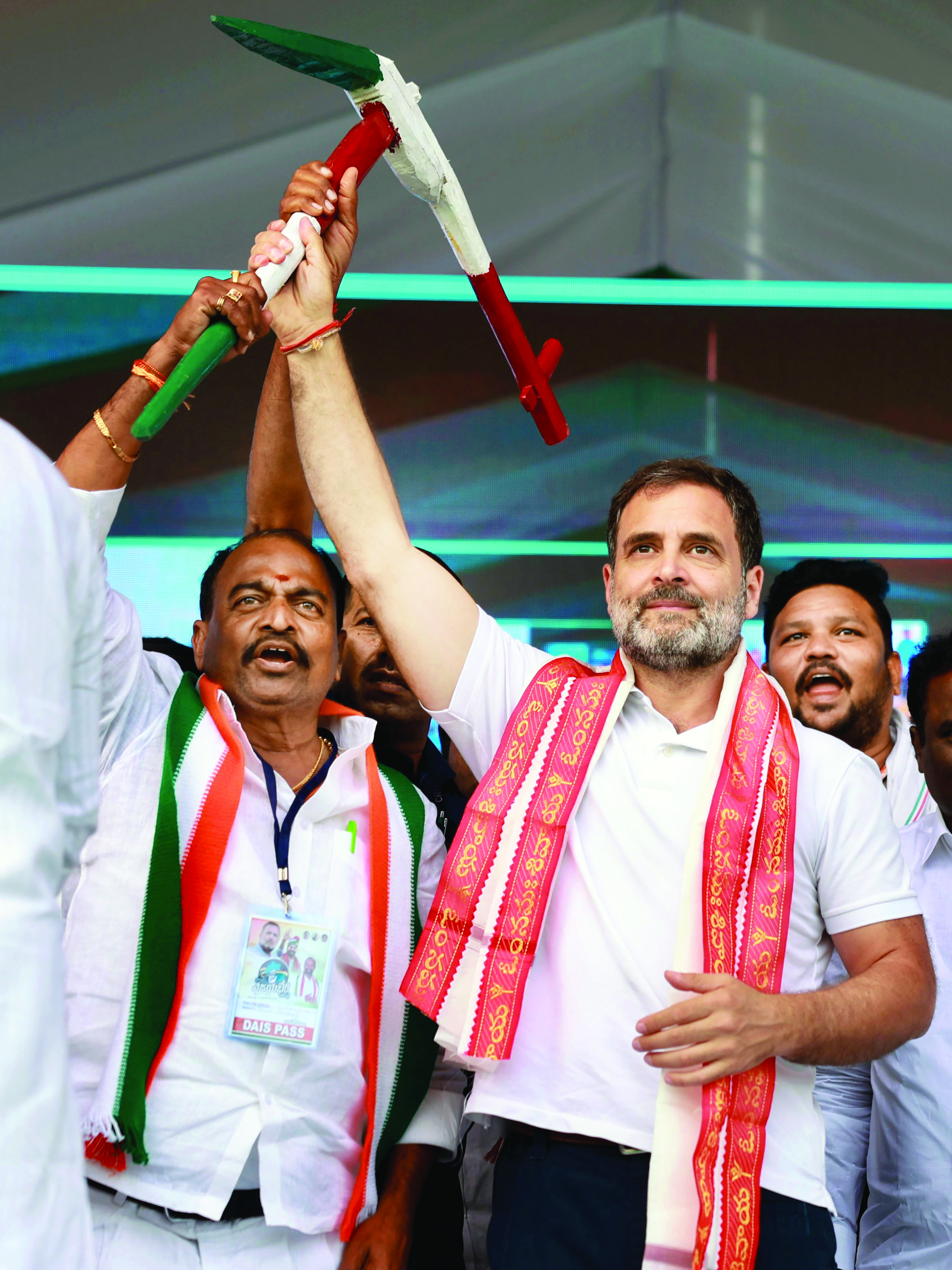 Cong flattened BJP’s tyres in Telangana, Delhi next: Rahul Cong flattened BJP’s tyres in Telangana, Delhi next: Rahul