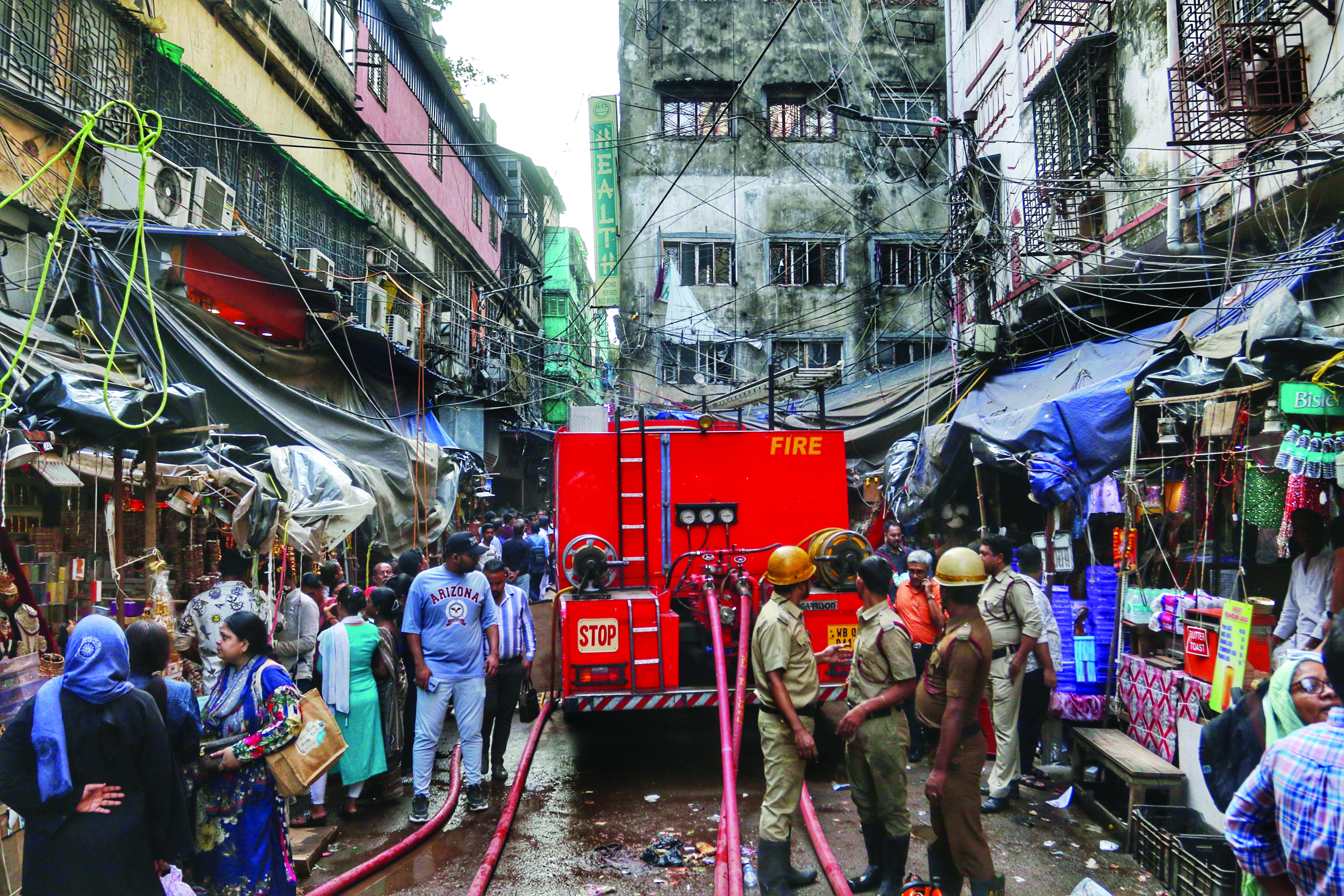 Burrabazar: Fire at building in Cotton Street, none injured