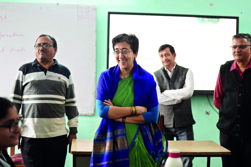 Atishi interacts with students at School of Specialised Excellence Atishi interacts with students at School of Specialised Excellence