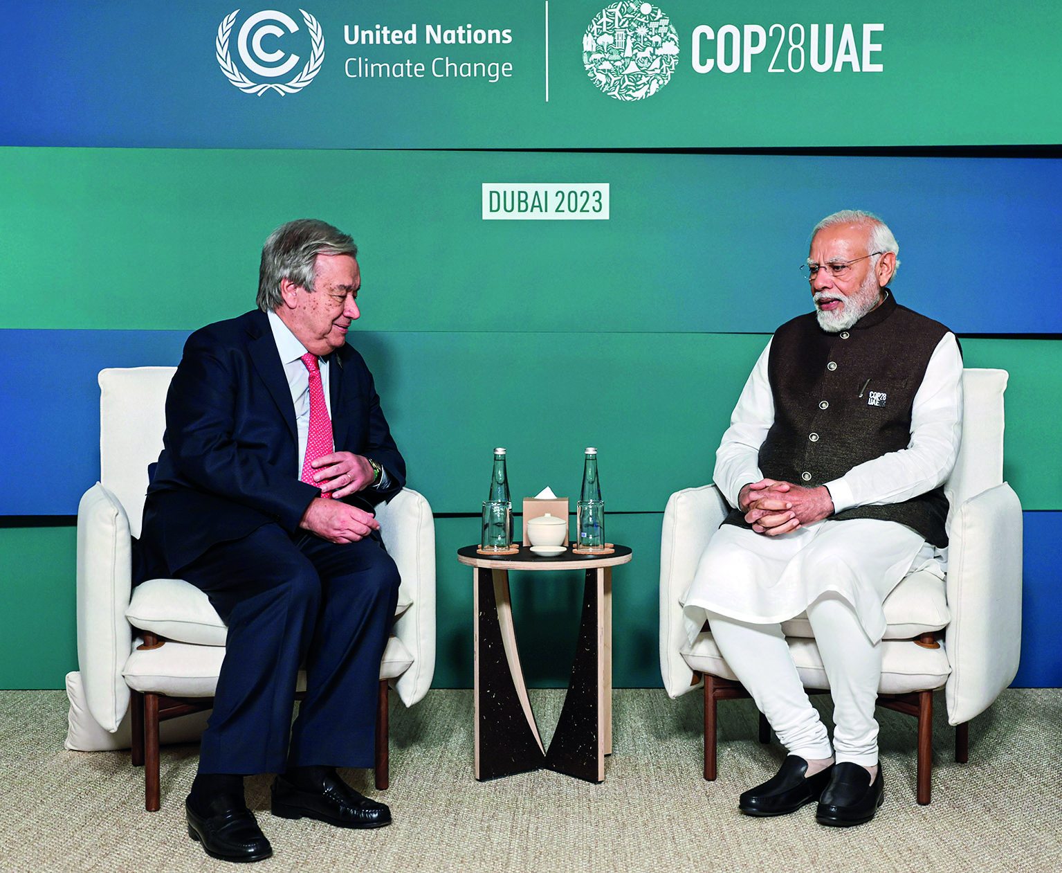 PM Modi meets Guterres, Sunak, other leaders on COP28 sidelines PM Modi meets Guterres, Sunak, other leaders on COP28 sidelines