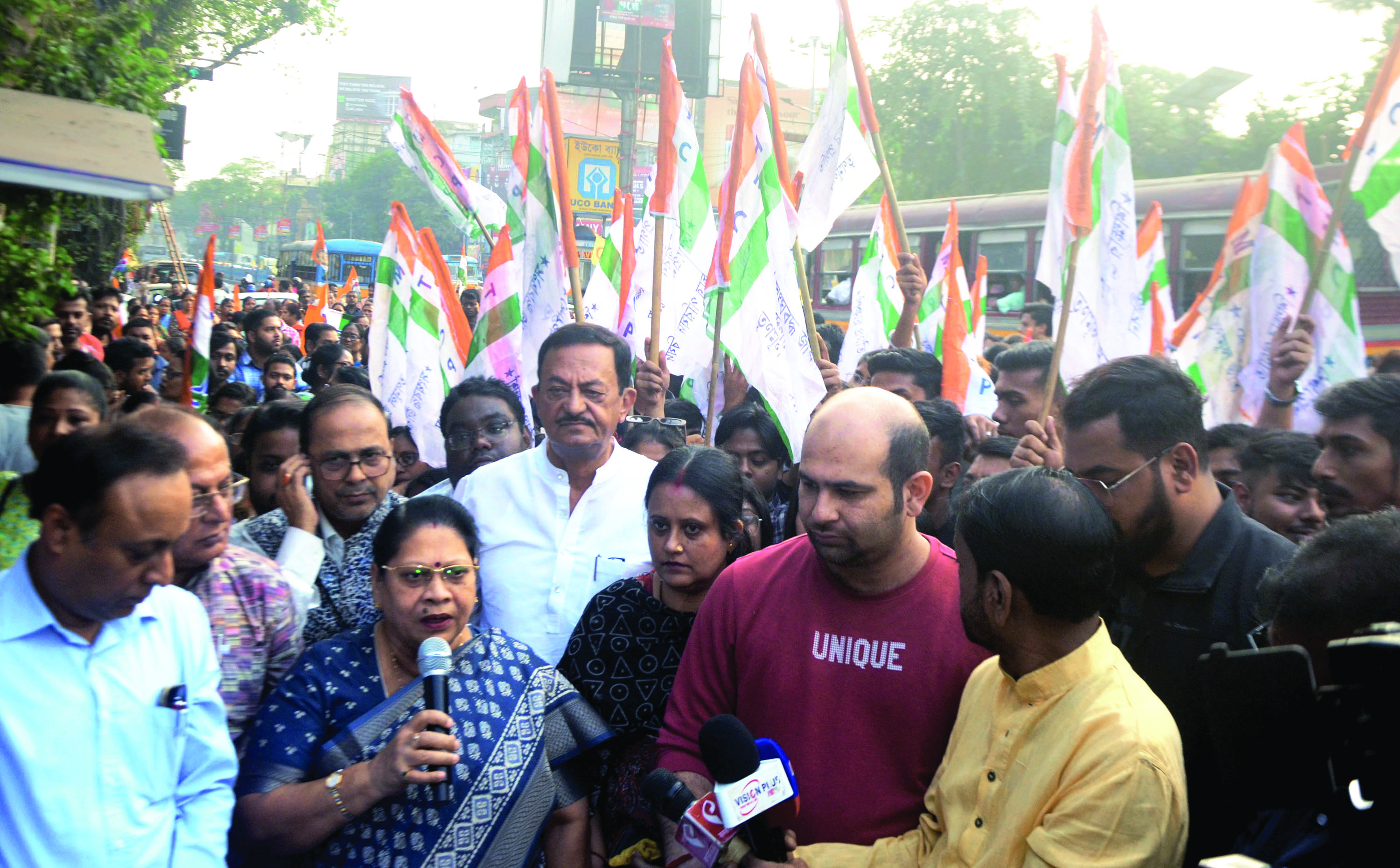 TMC stages stir against BJP’s anti-tribal activities